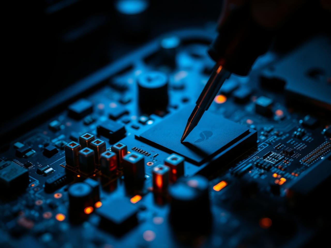 Laptop motherboard microsoldering